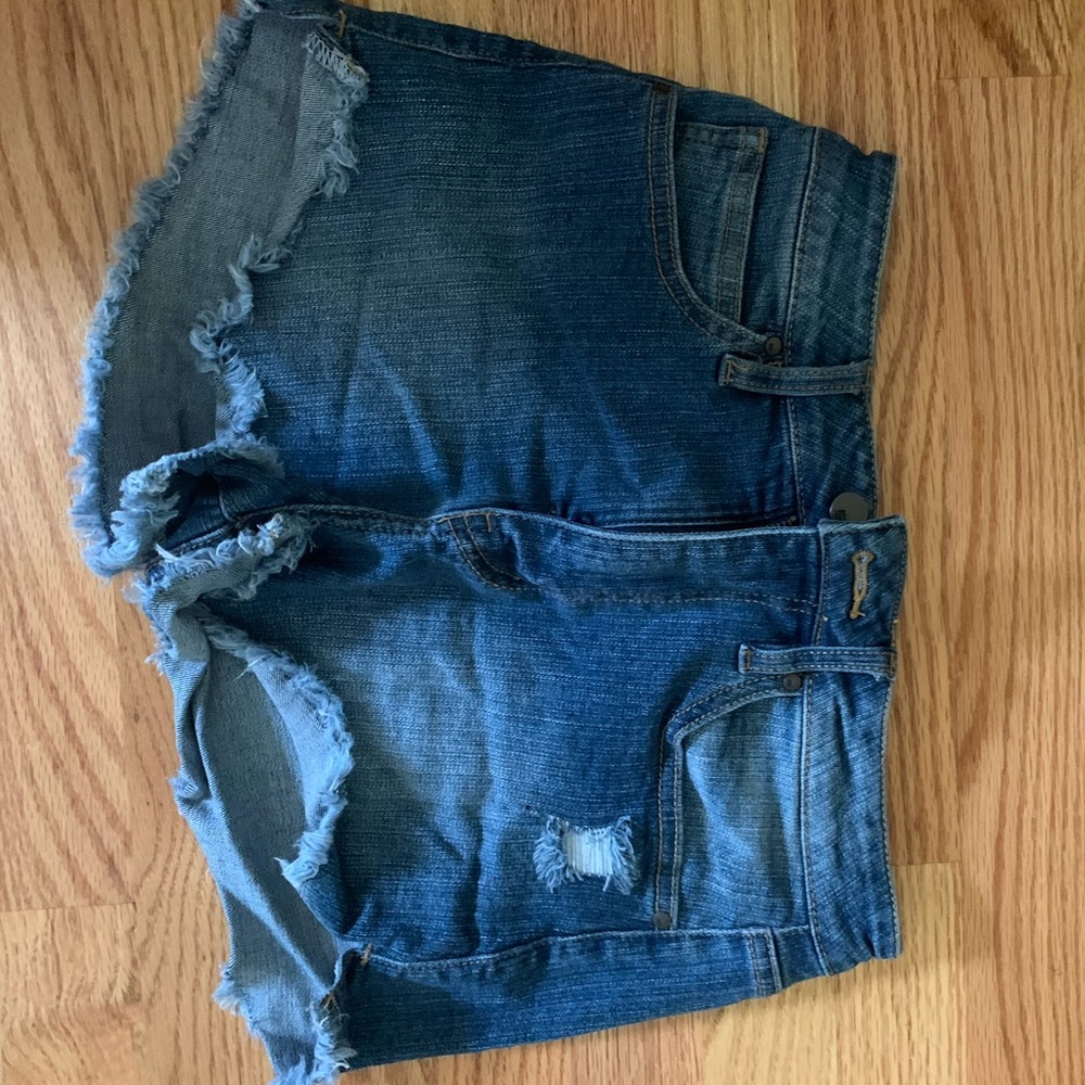 high rise jean shorts